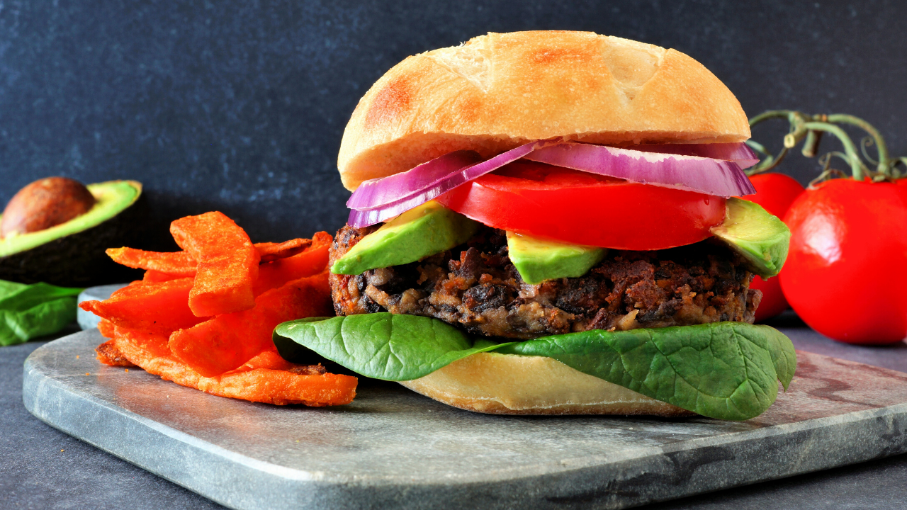 Sheet Pan Burgers with Sweet Potato Fries