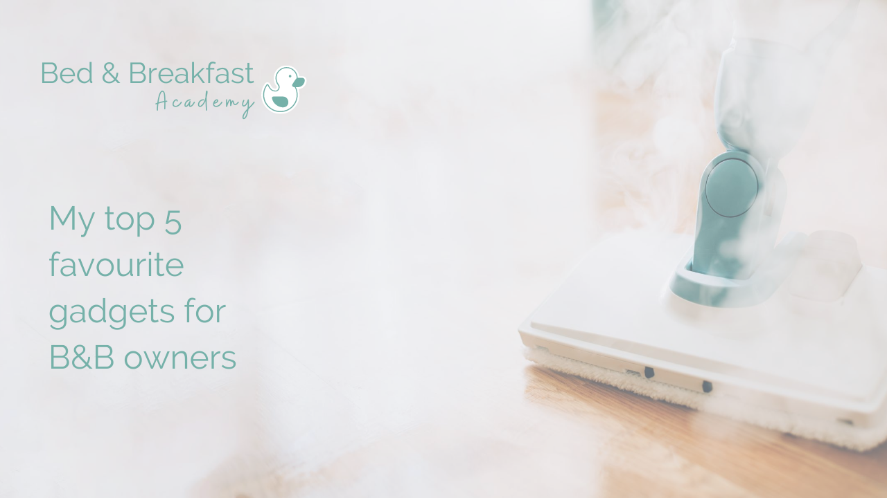My top 5 favourite gadgets for B&B owners | steam cleaner on wooden floor || household equipment