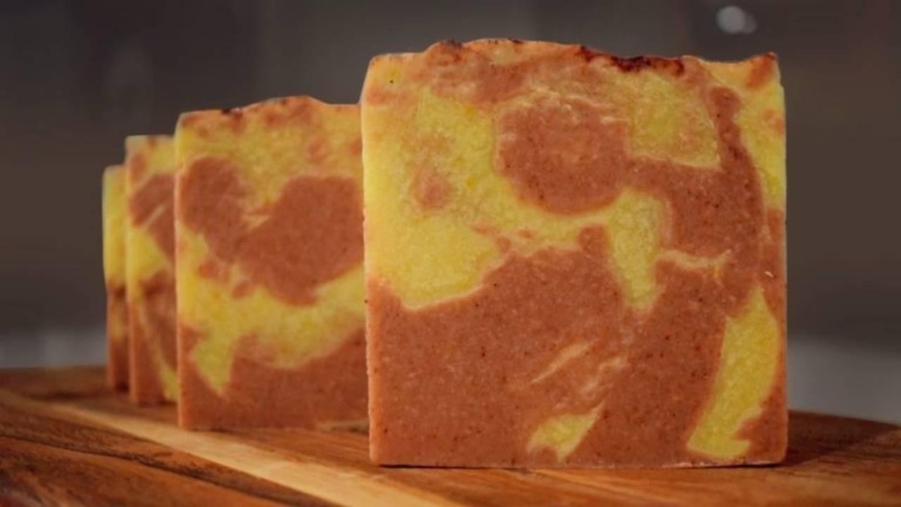 row of bars of fall medley soap