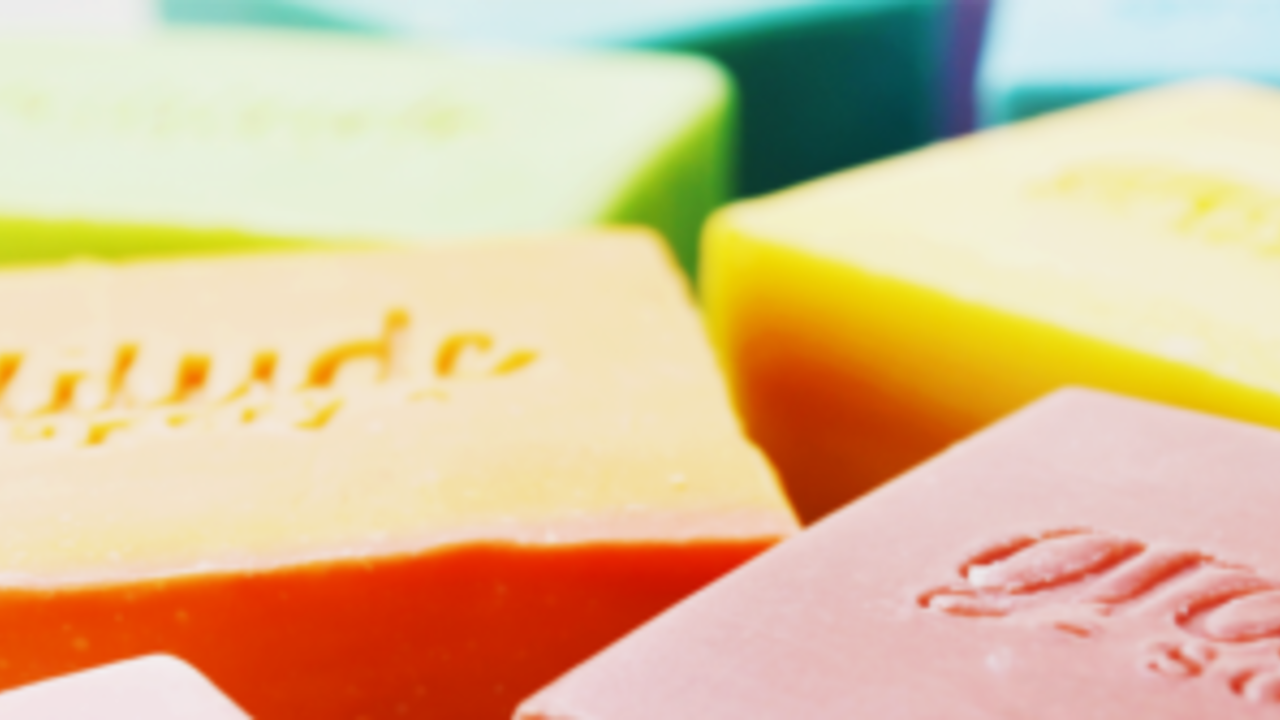 rainbow of gratitude soap