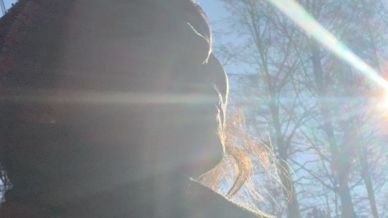 Angela Chambers in the Winter sun