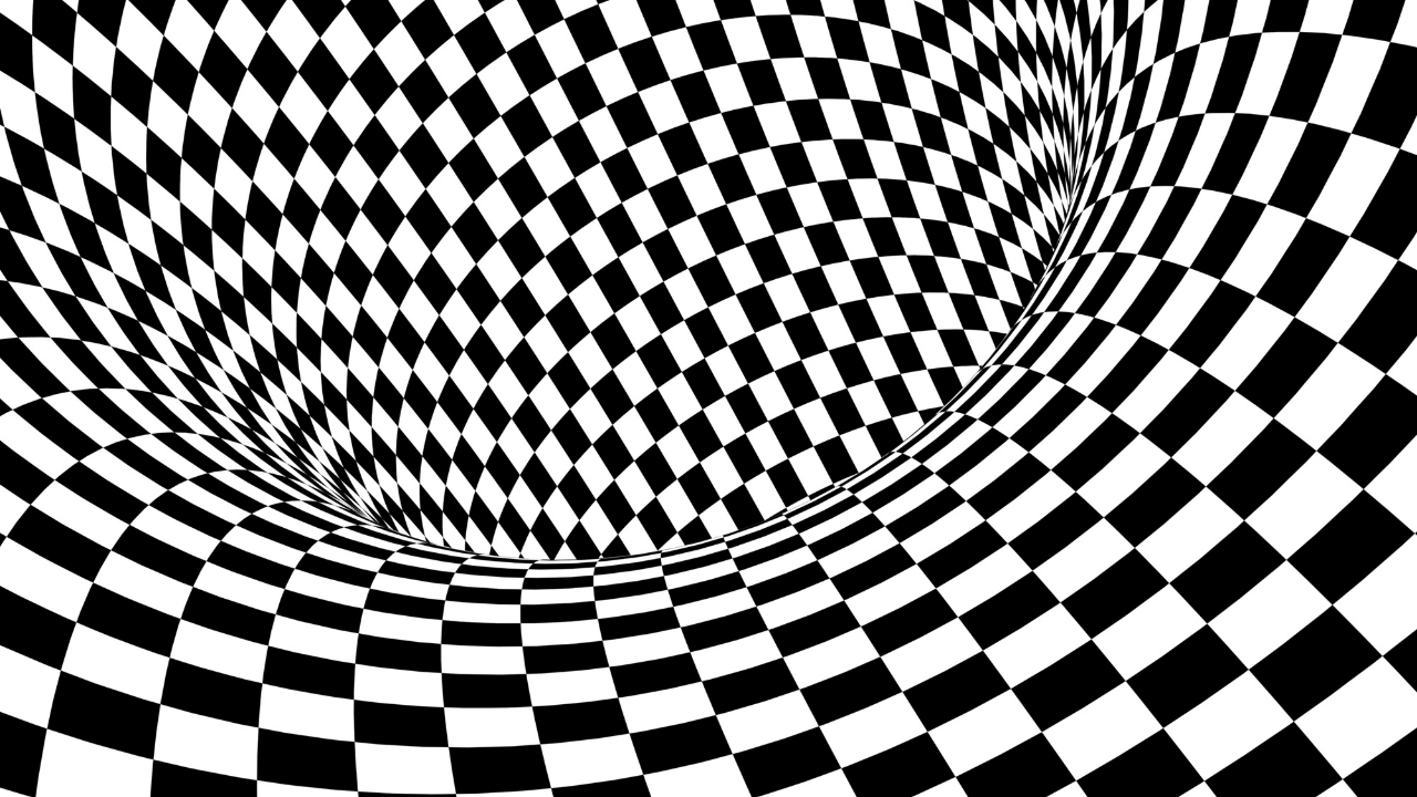 Geometric abstract illusion - fear is an illusion - fear is shadow which is an illusion of the truth