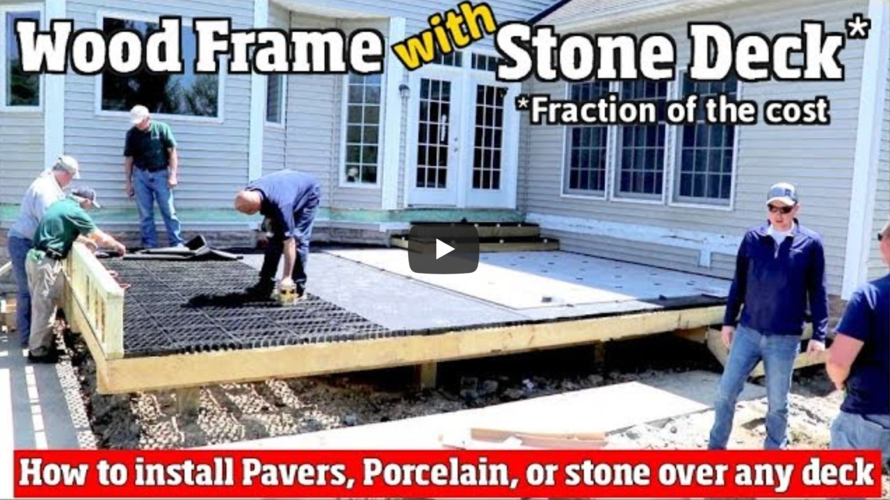 How To Build A Wood Deck Install Pavers Porcelain Or Stone Tile Wistia Video Thumbnail