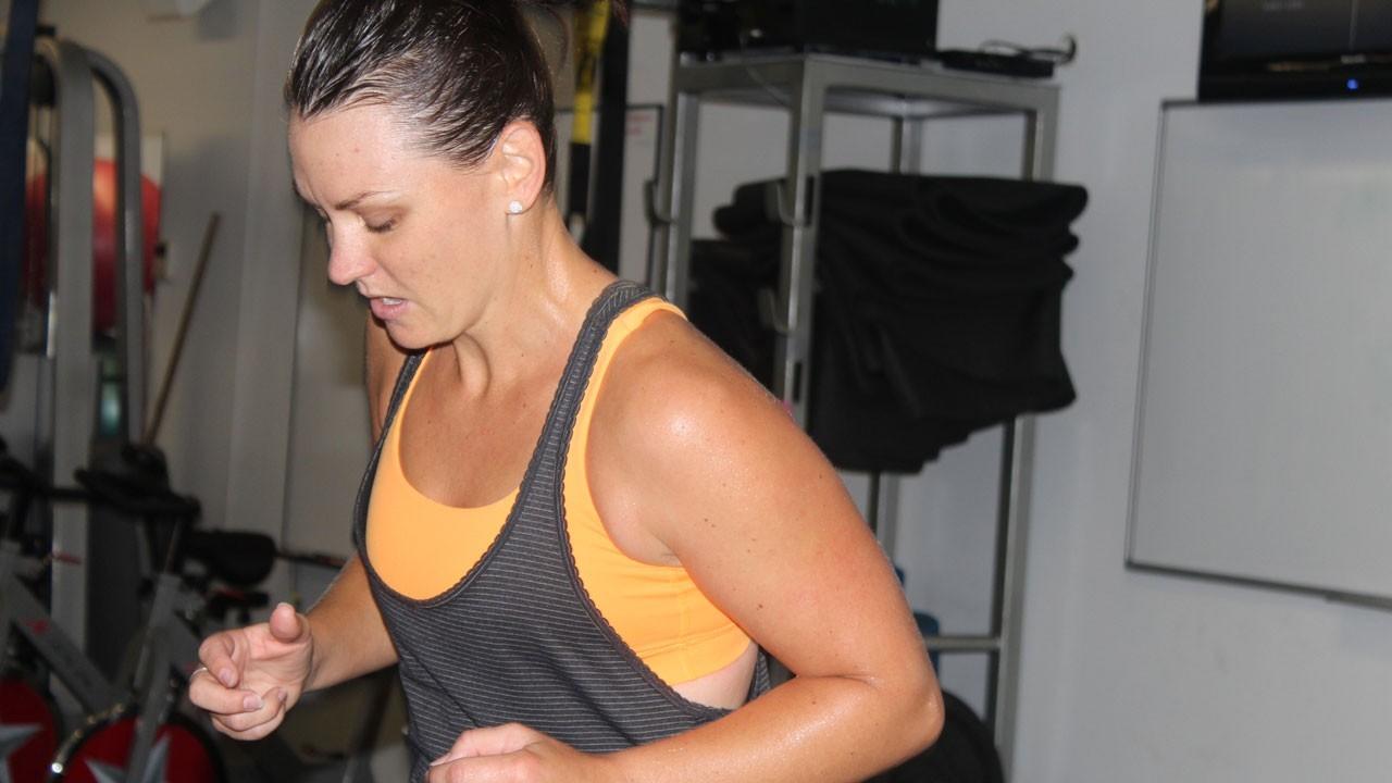 image of home tennis workout