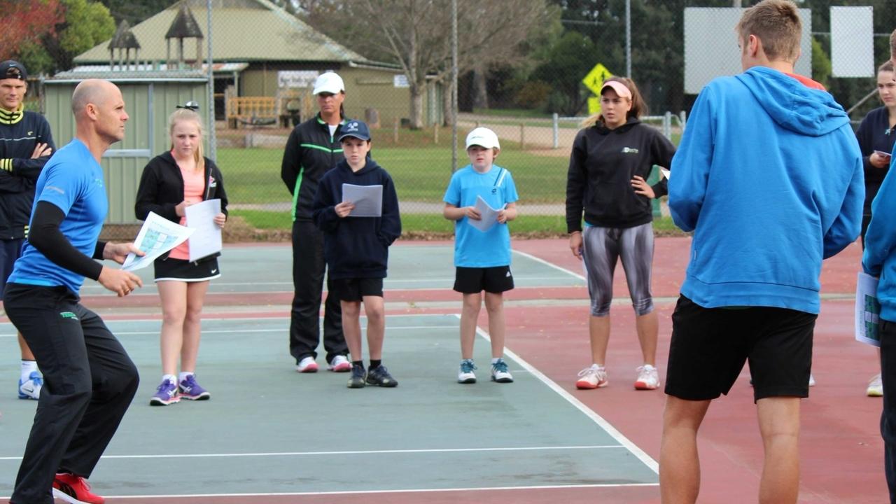 image of tennis training for kids