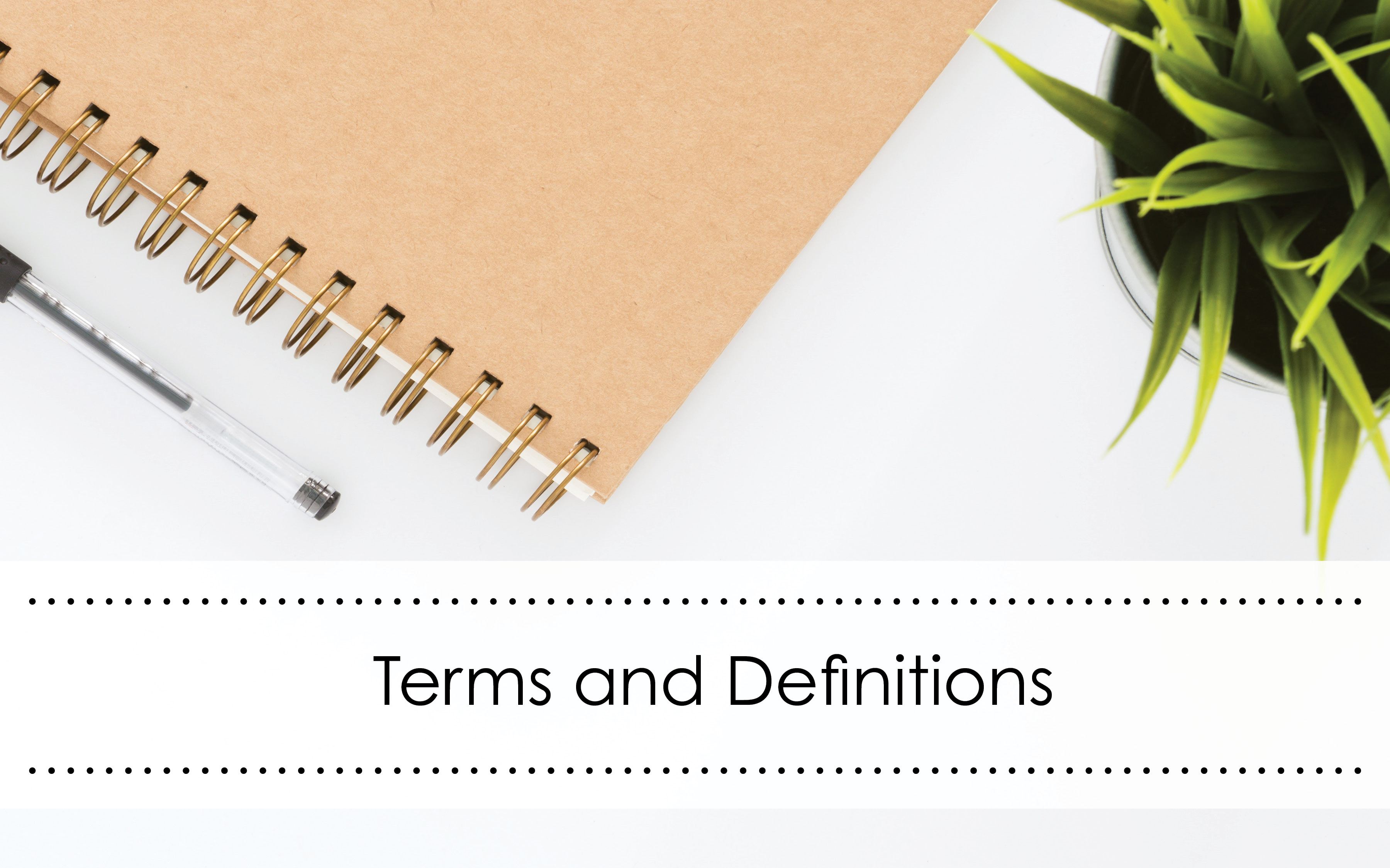 terms and definitions