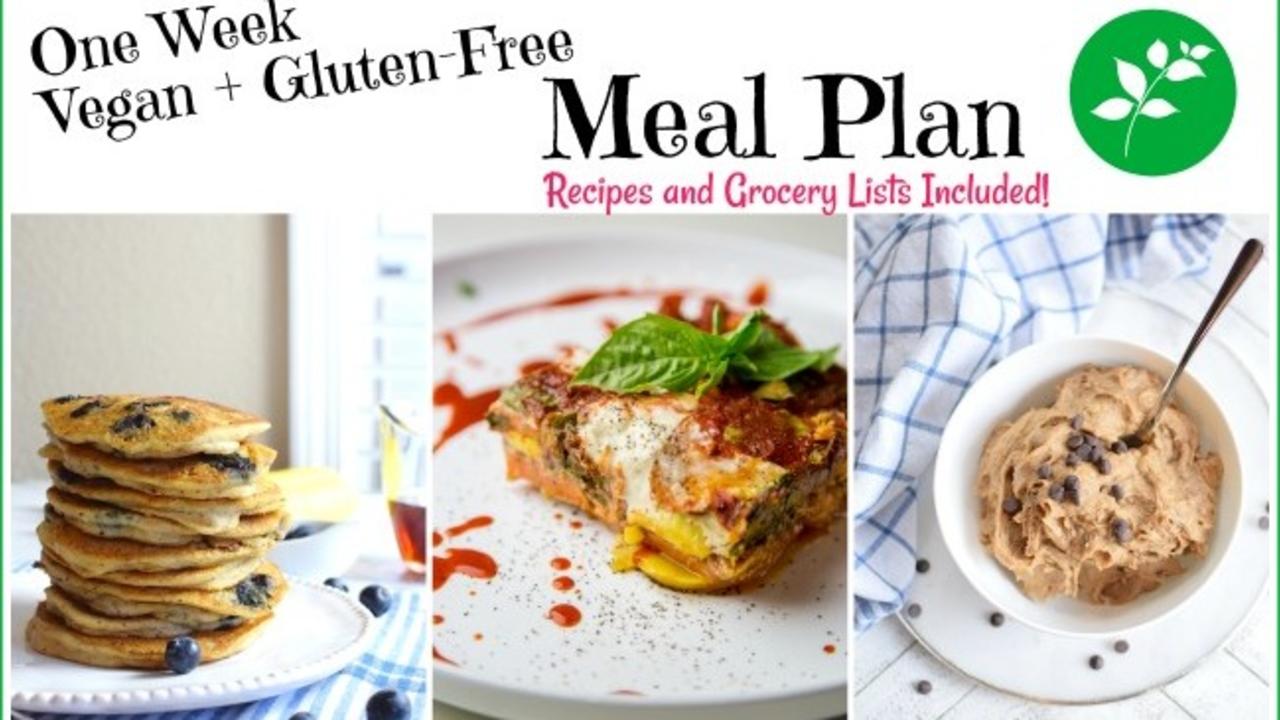 One Week Vegan and Gluten Free Meal Plan
