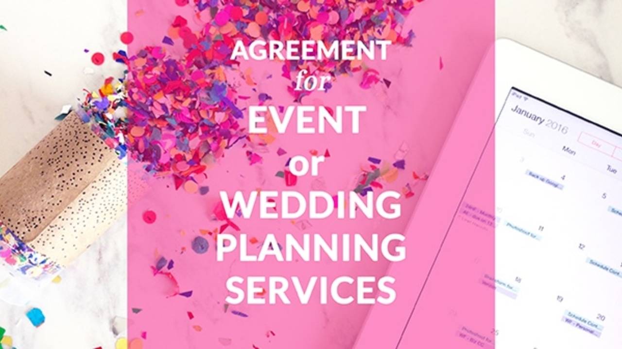 agreement for event and wedding planning services contract template event planning contract