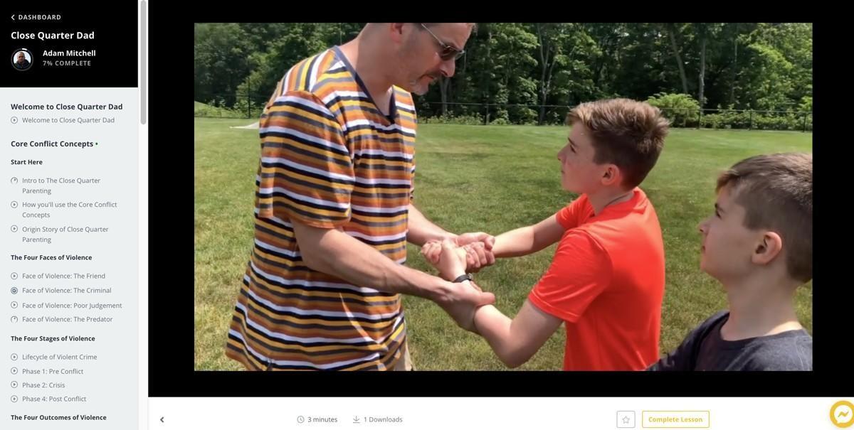 Close Quarter Dad Training Module