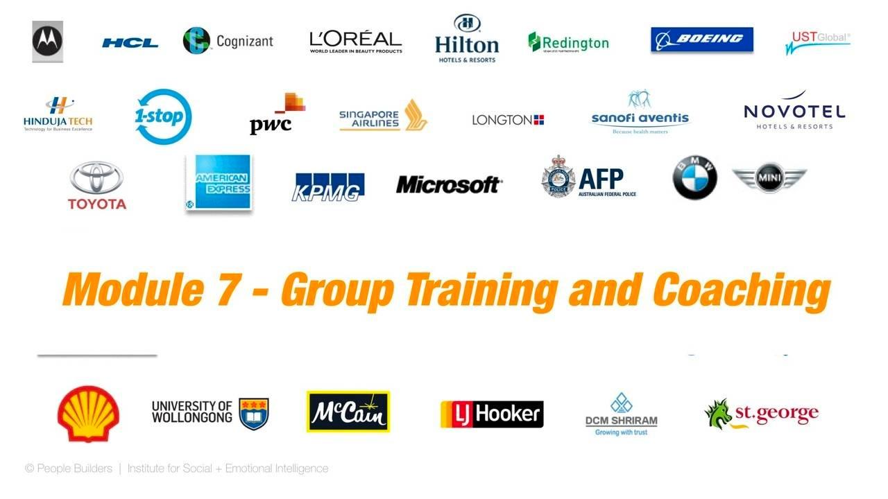 Group training and coaching emotional intelligence