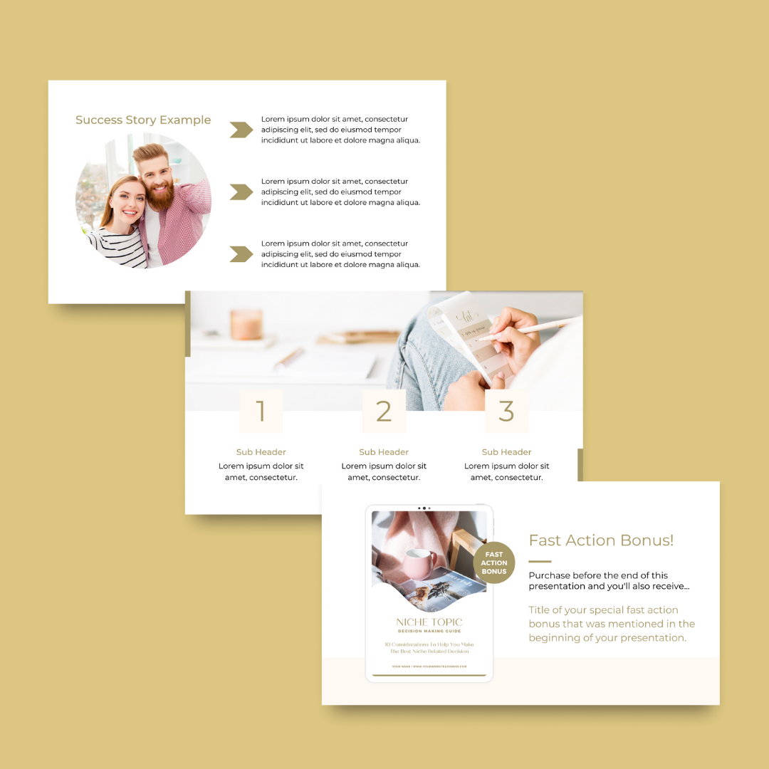 Presentation Slides For Webinars, Workshops, Masterclasses & Lessons