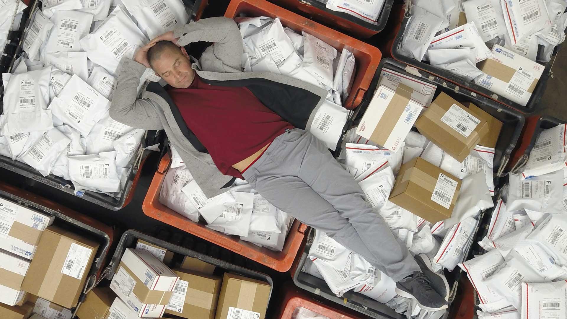 MARK LAYING OVER BOXES