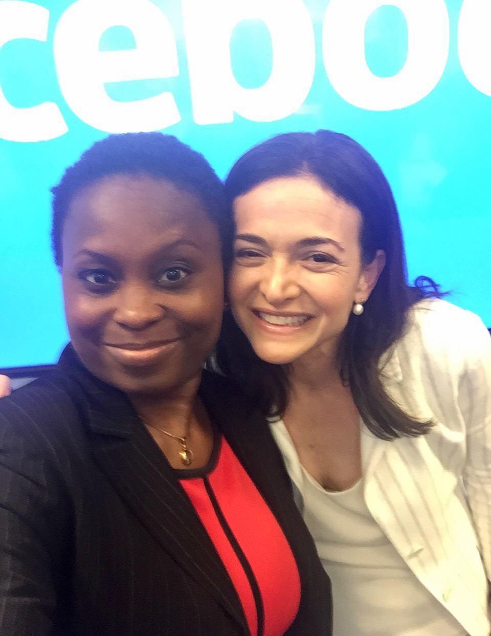 Lola Omolola with Sheryl Sandberg Facebook COO
