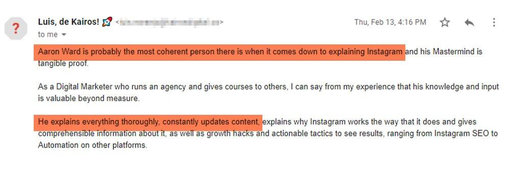 Instagram Masterminds Review