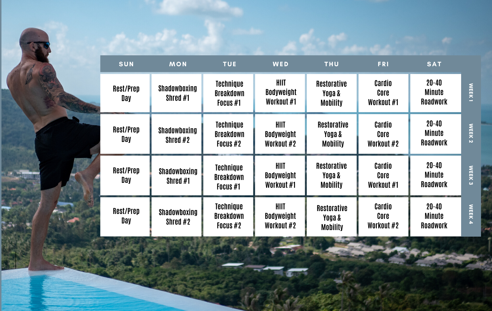 workout calendar