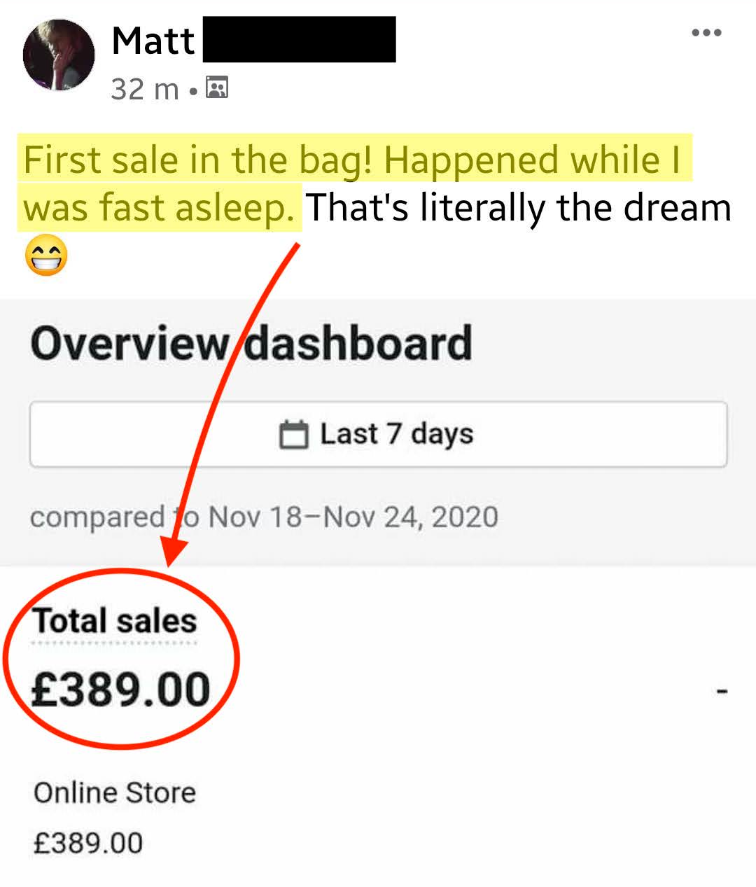 Matt First Sale Drop Ship Formula