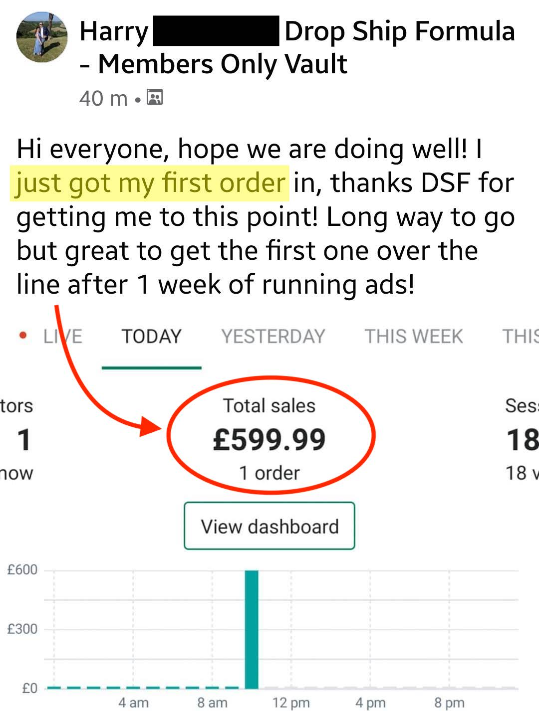Harry First Sale Drop Ship Formula