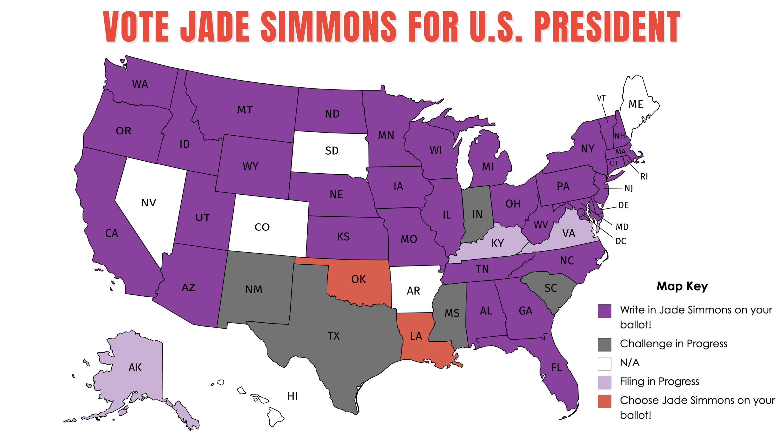Vote Jade Simmons for U.S. President 2020