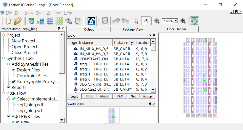 Lattice iCEcub2 screenshot