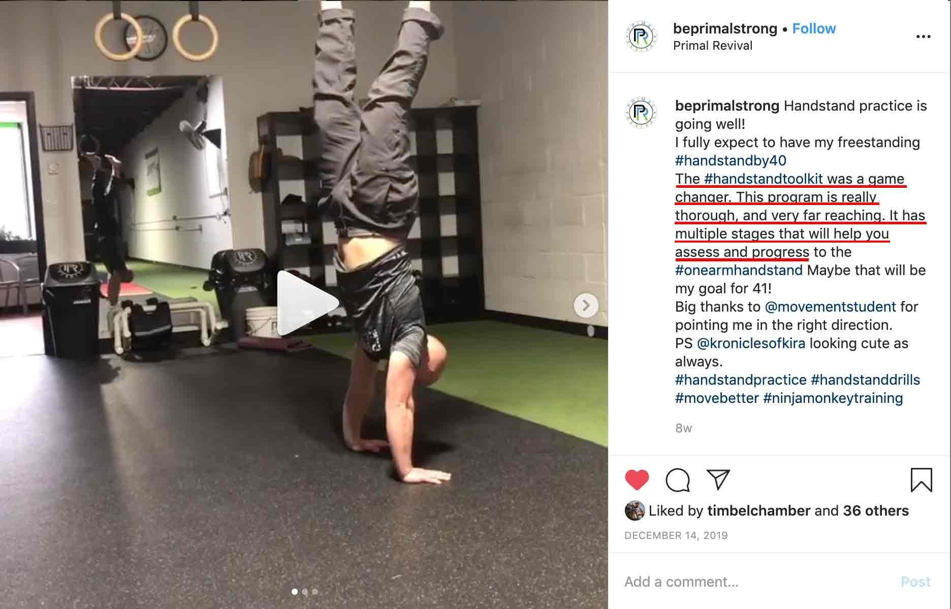 Handstand Toolkit review & rating