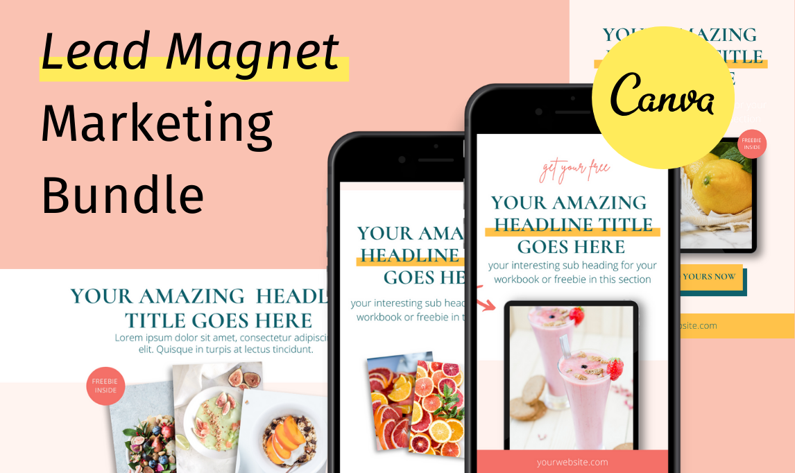 Health & Wellness Canva Lead Magnet Marketing Templates