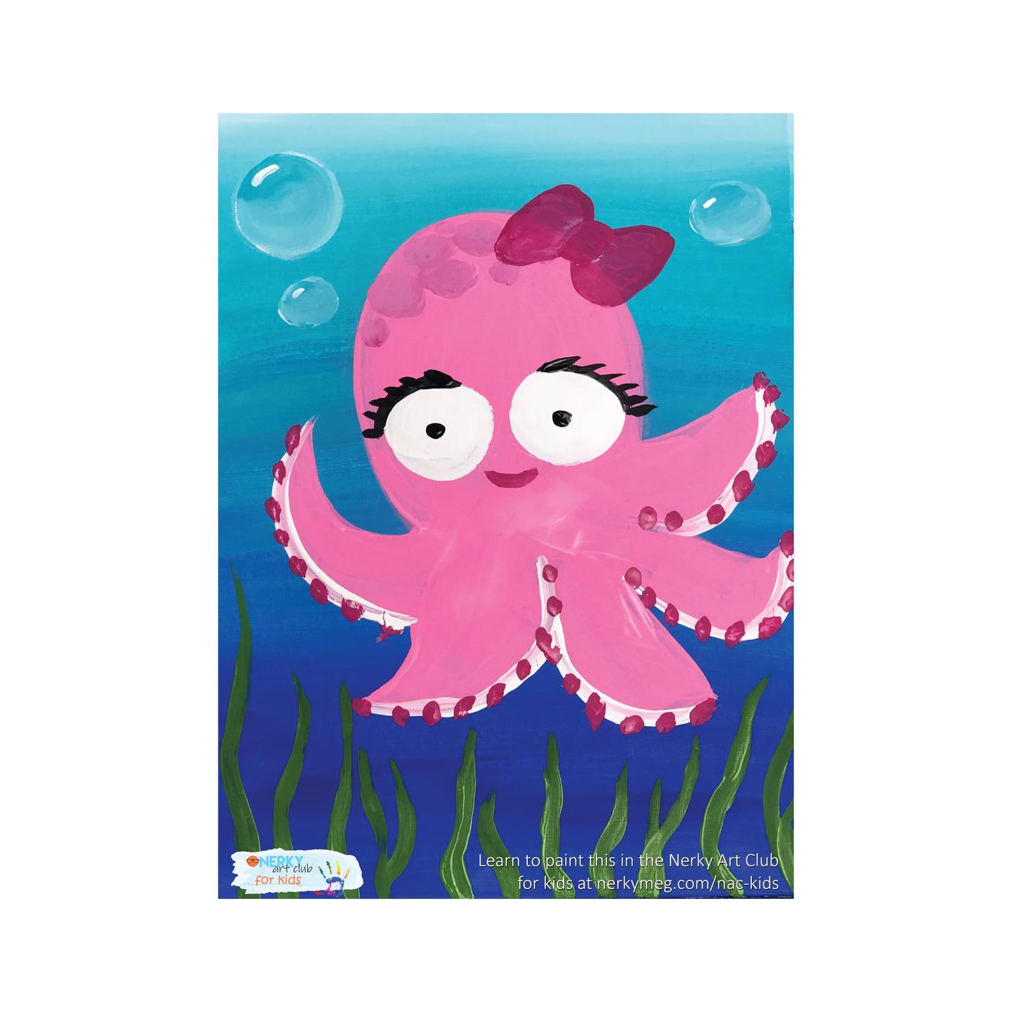 Cute Octopus Kids Painting