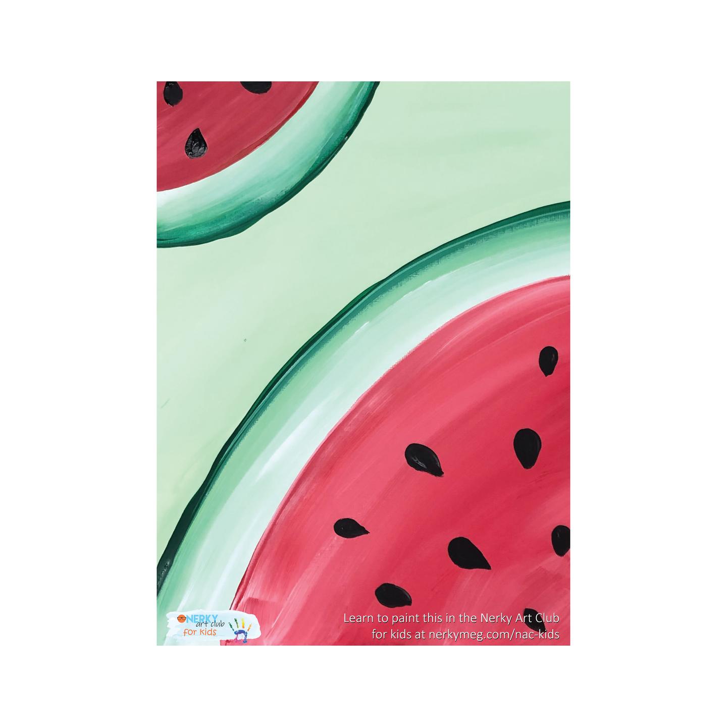 Watermelon Slices Kids Painting