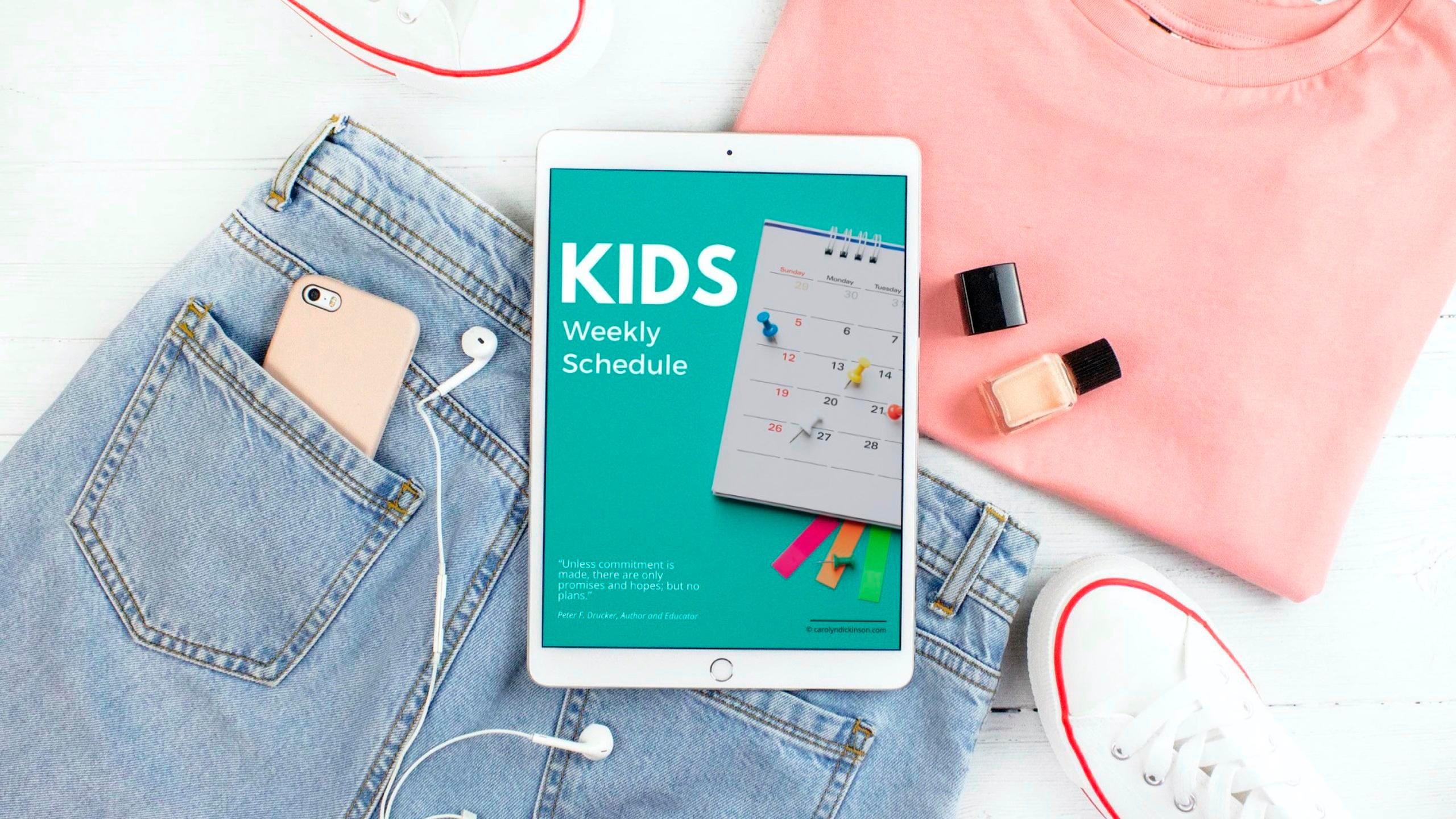 Kids Weekly Schedule Download