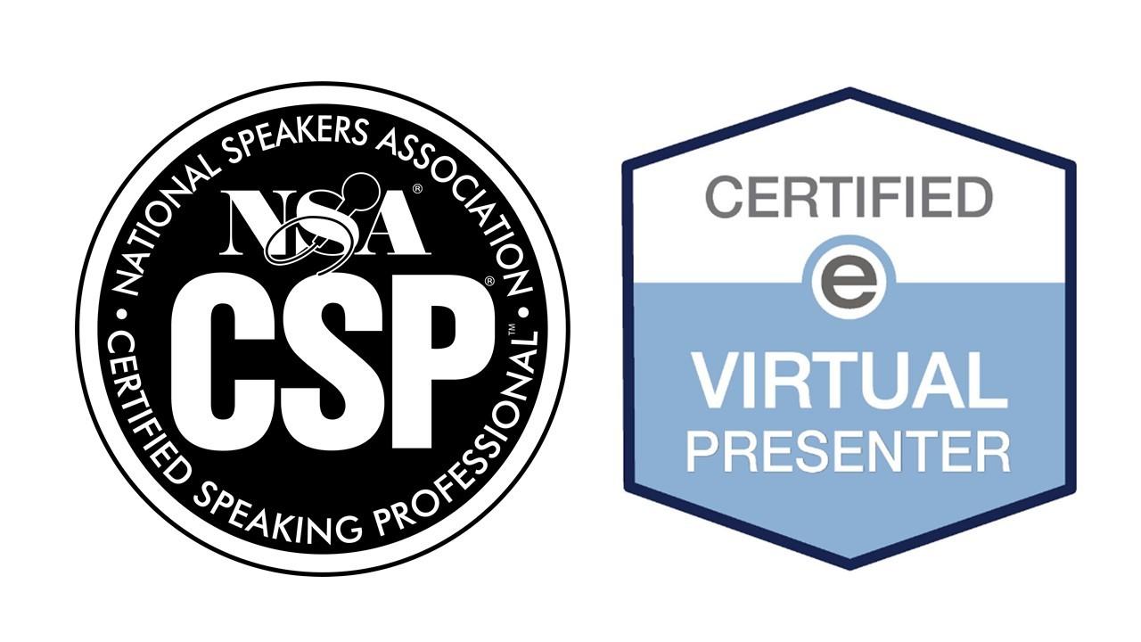 professional speaker logos including CSP