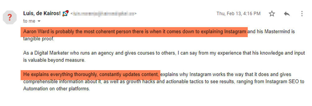 Instagram Masterminds Review