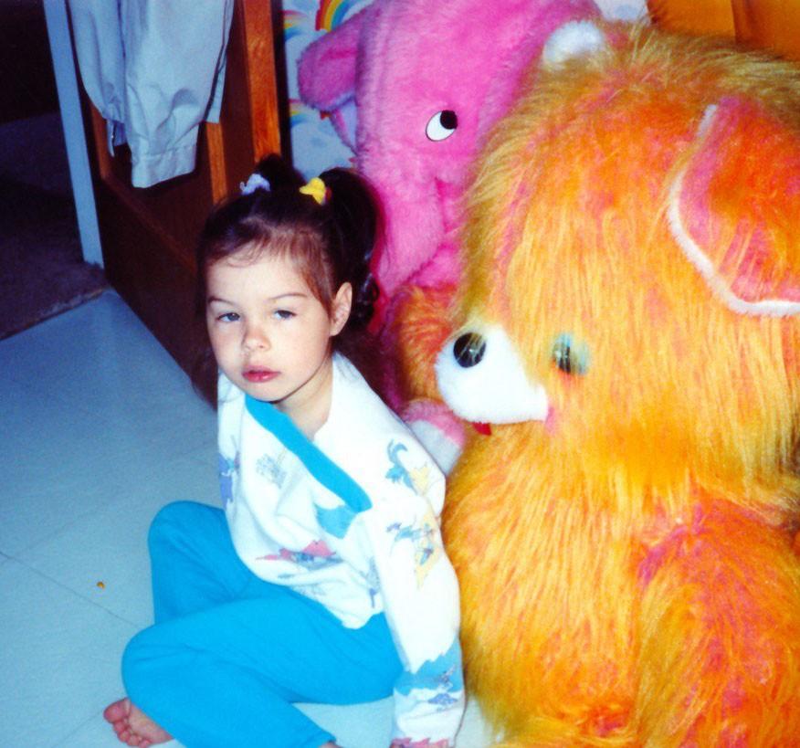 Brittany as a kid looking sick