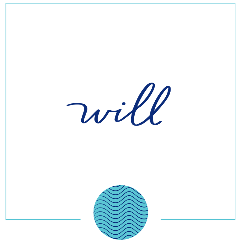 Will Word in Hand Lettering Inside Square