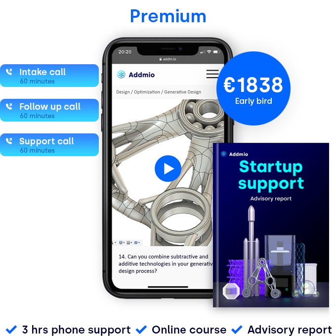 Addmio 3D Printing for Entrepreneurs course premium