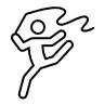 image of running with ribbon