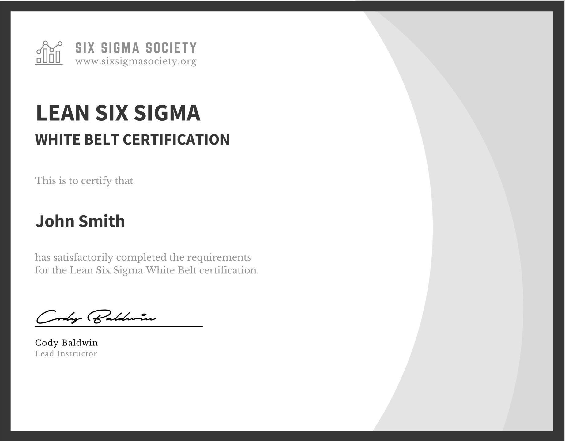 lean six sigma certification requirements