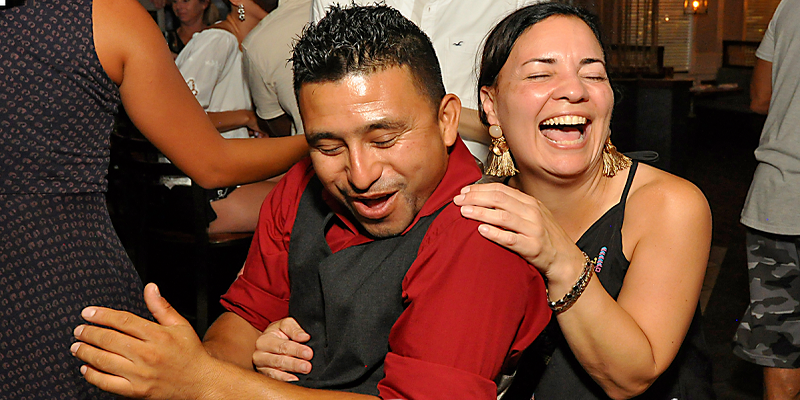 happy couple Bachata Dancing