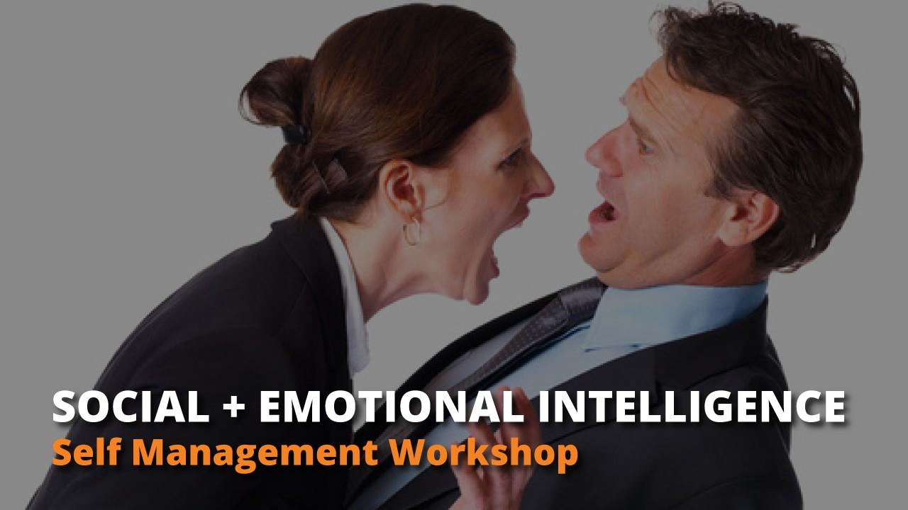 Business woman shouting at a colleague because she lacks self management