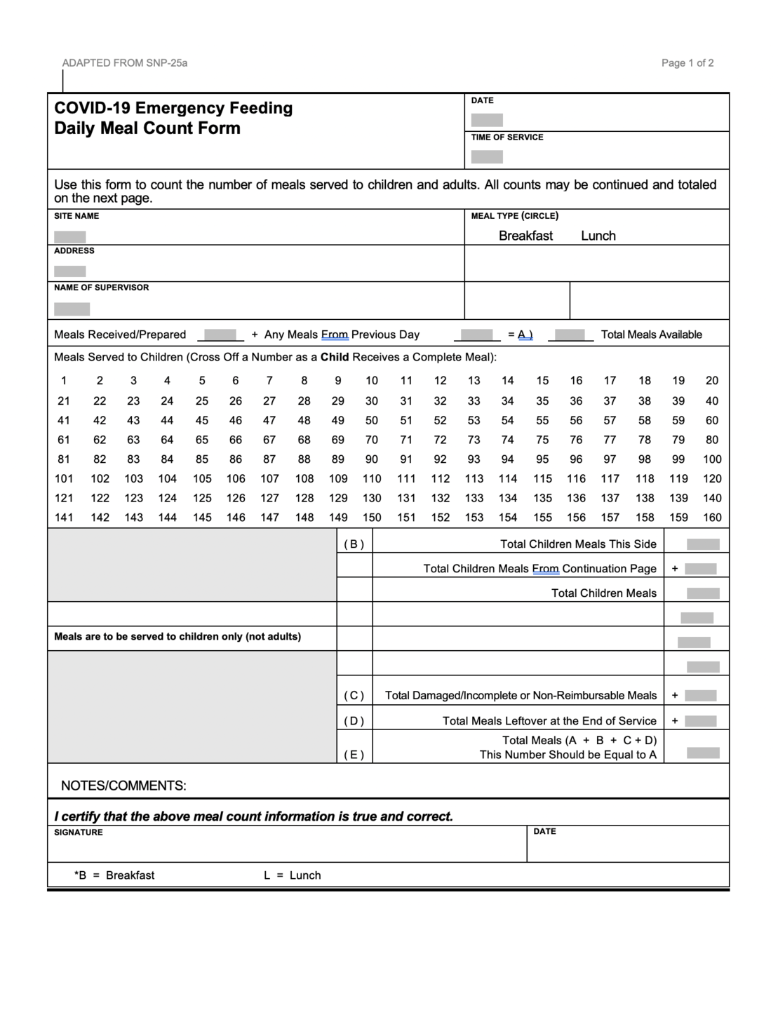 School Food Service Safety Precautions