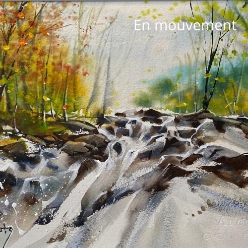 En mouvement, aquarelle avec Roland Palmaerts