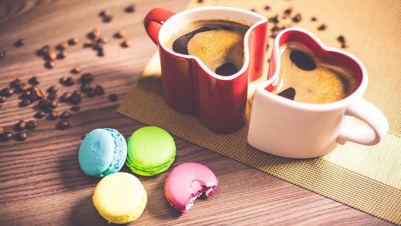 Coffee and macaroons