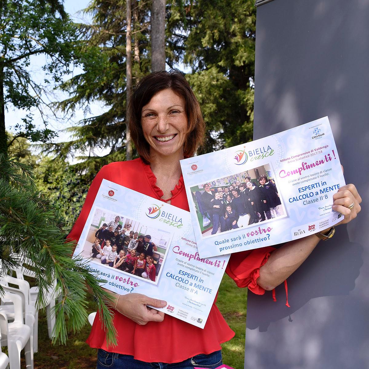 I diplomi consegnati ai bambini al termine dei potenziamenti
