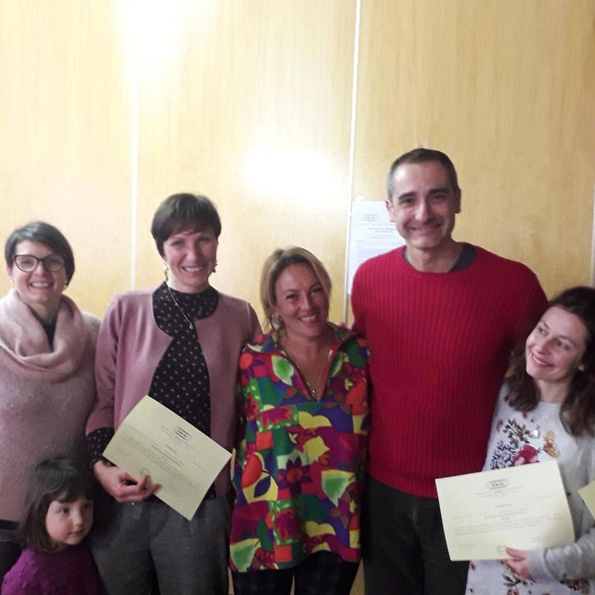 Parte del team di Biella Cresce insieme a Daniela Lucangeli dopo aver conseguito i diplomi a Nevegal