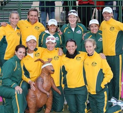 IMAGE OF AUSTRALIAN FED CUP TEAM TENNIS FITNESS