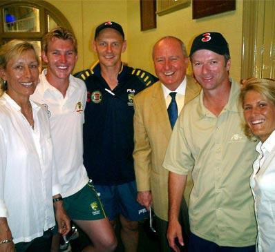 IMAGE OF AUSTRALIAN CRICKET TEAM TENNIS FITNESS