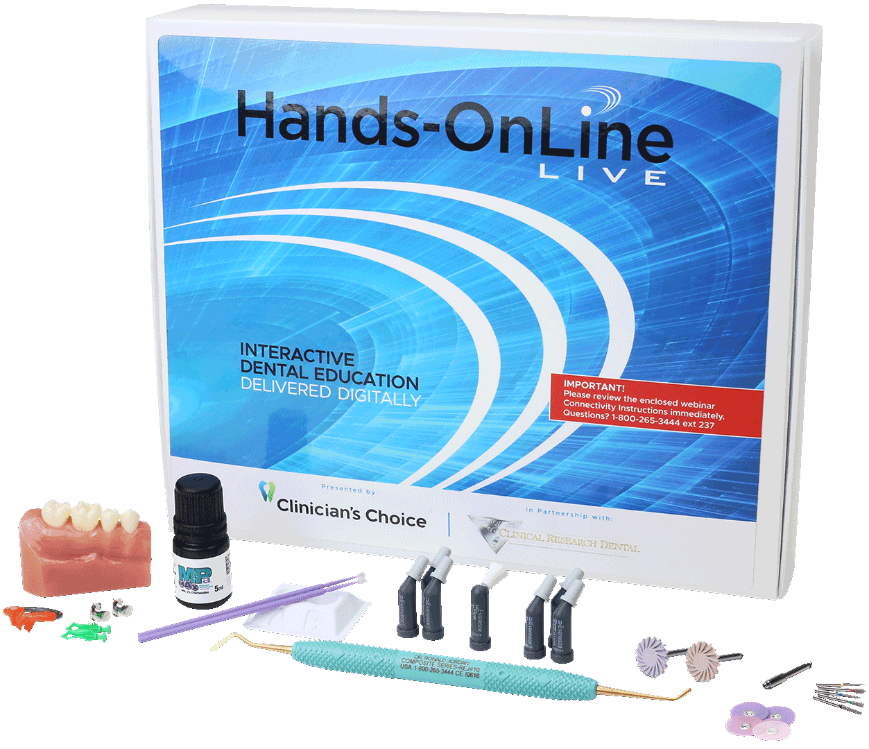 Hands-on technique kit for the Mastering the Class II Restoration with Dr. Marc Geissberger. Included in tuition.