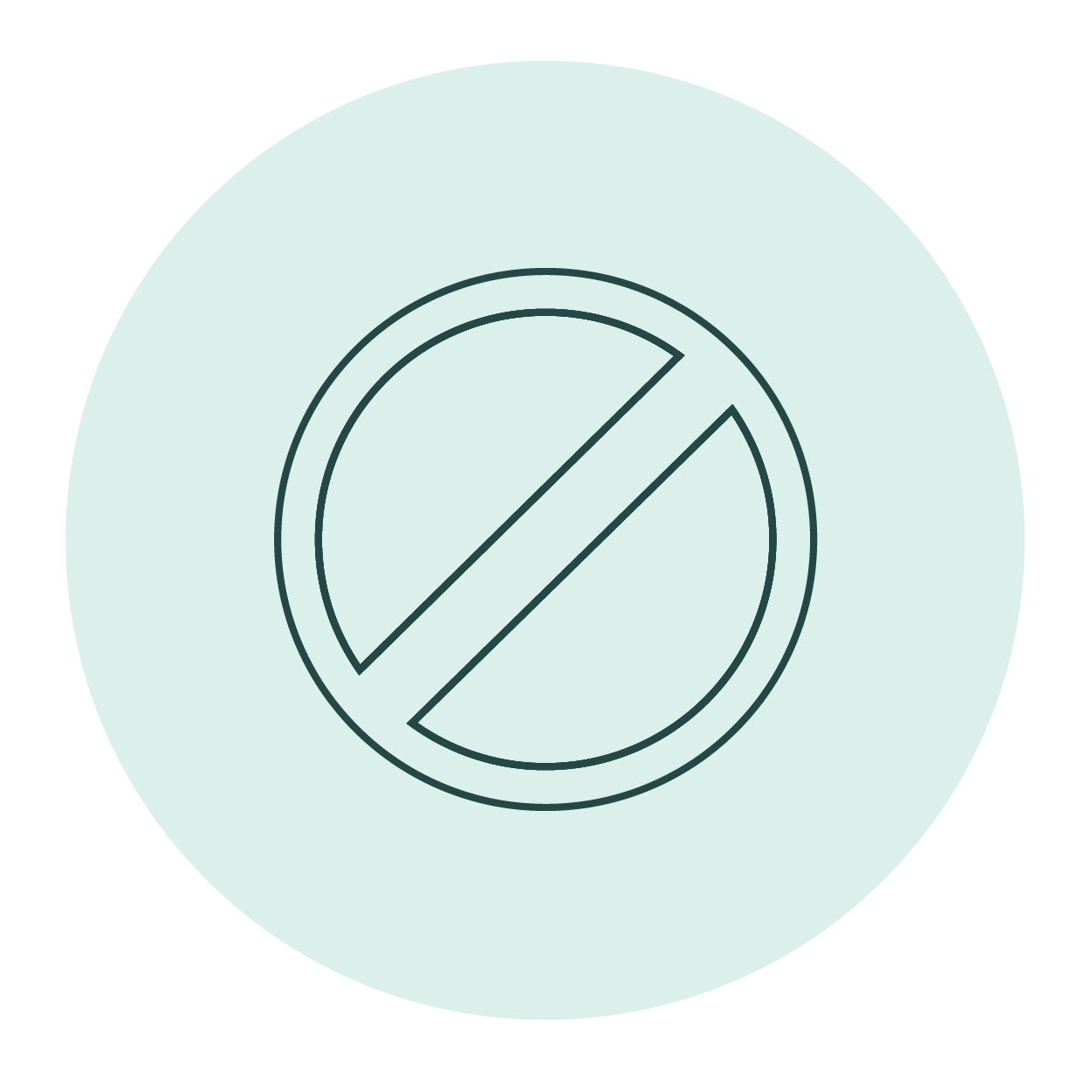 no sign