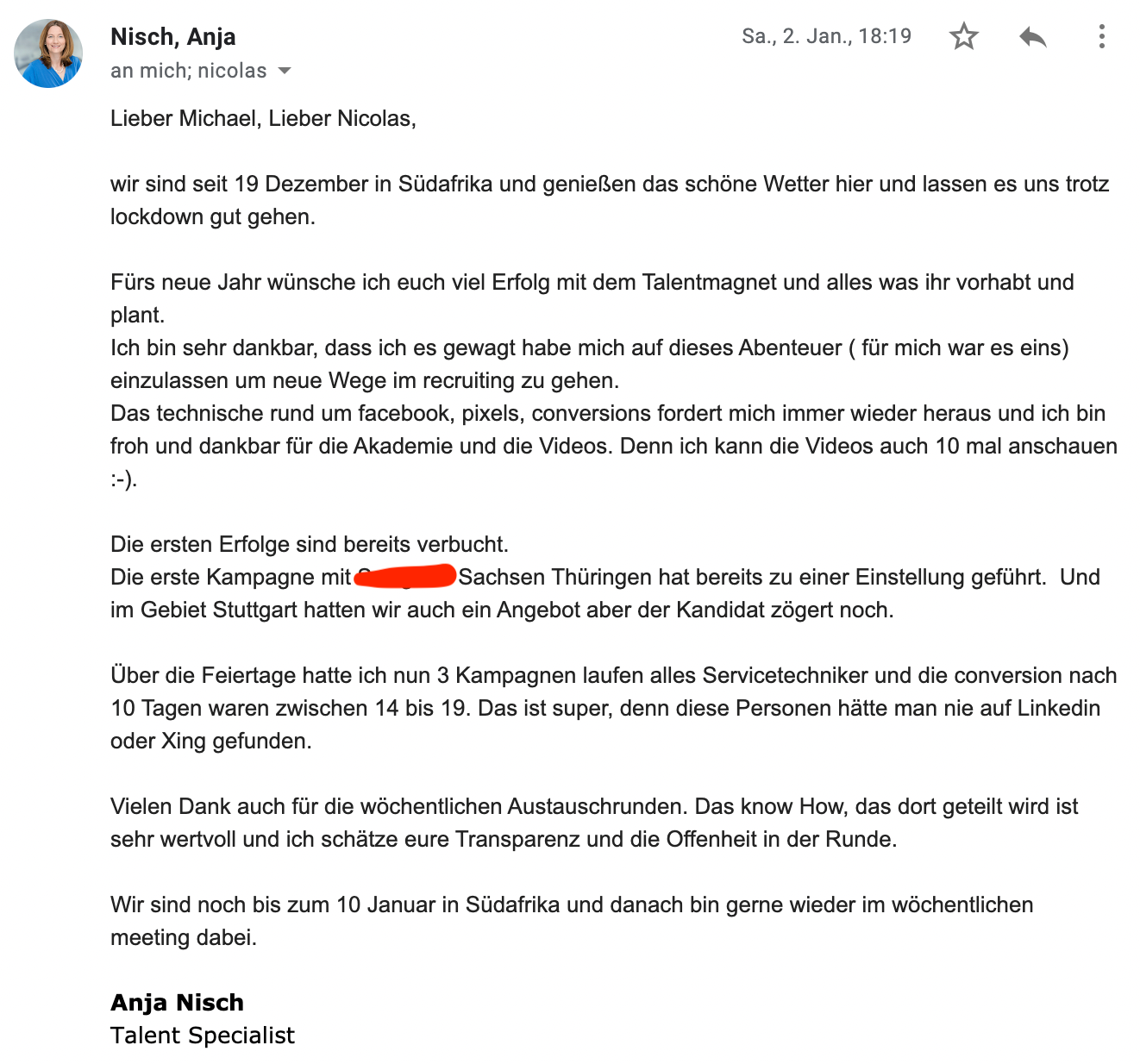 Talentmagnet Performance Recruiting: Fallstudie Anja Nisch