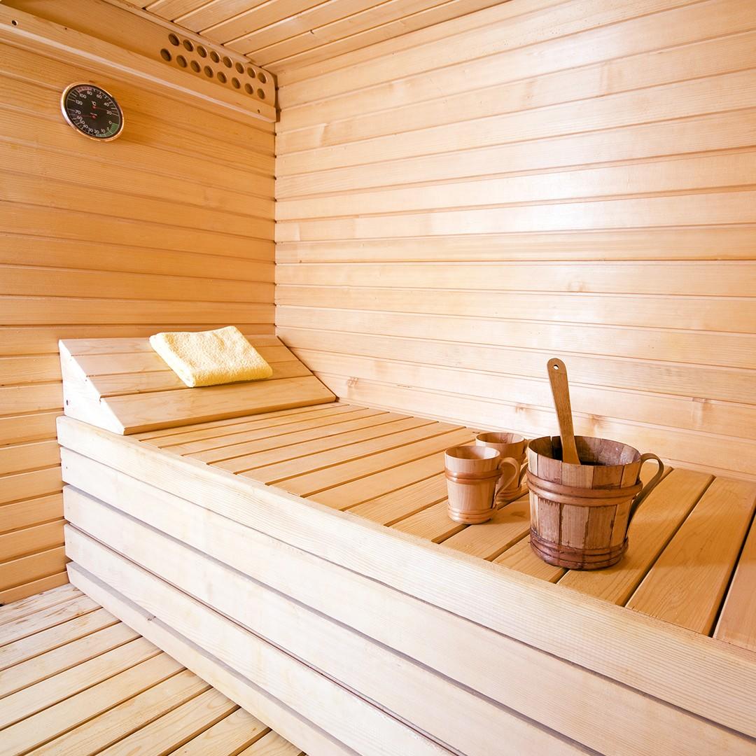 Inside of wood sauna - cleansing and detoxification natural cancer care mississauga - pureBalance Wellness Cancer Care