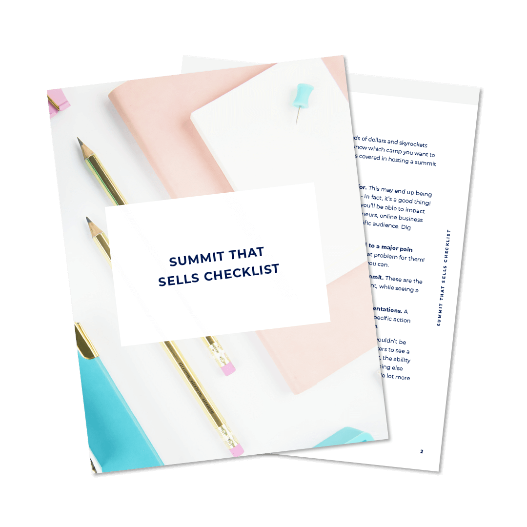 Virtual Summit That Sells Checklist