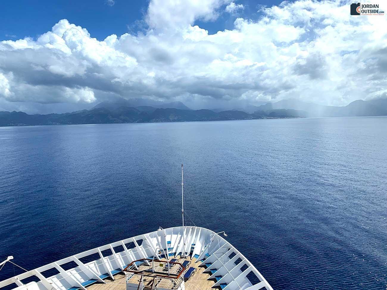 View of Dominica from the cruise ship